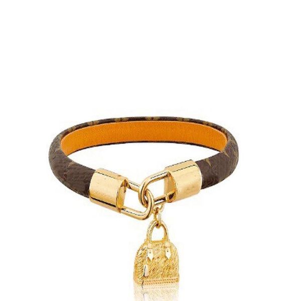 

fashion jewelry love lock v bracelets bangles pulseiras leather real leather bracelets for womenmen9295272, Black