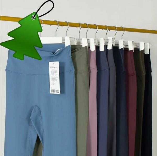 

designer women's active pant lu-11 yoga outfits solid color women yoga pants high waist sports fitness elastic leggings