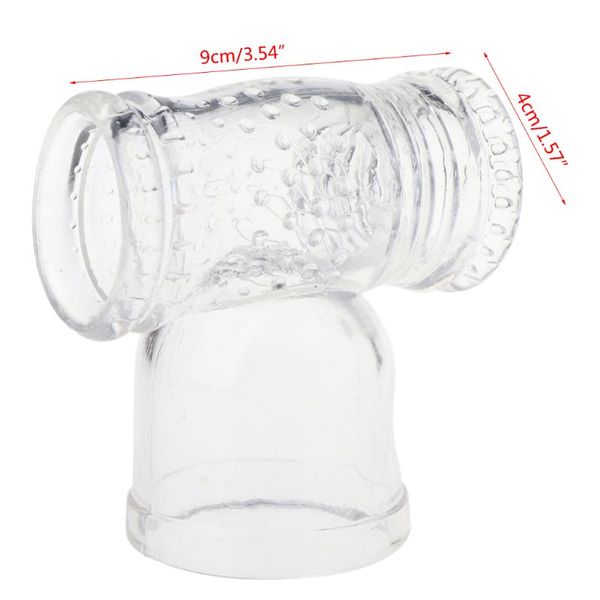 

mens robes products transparent big av wand headgear vibrators caps for male toys magic wand head accessories bod