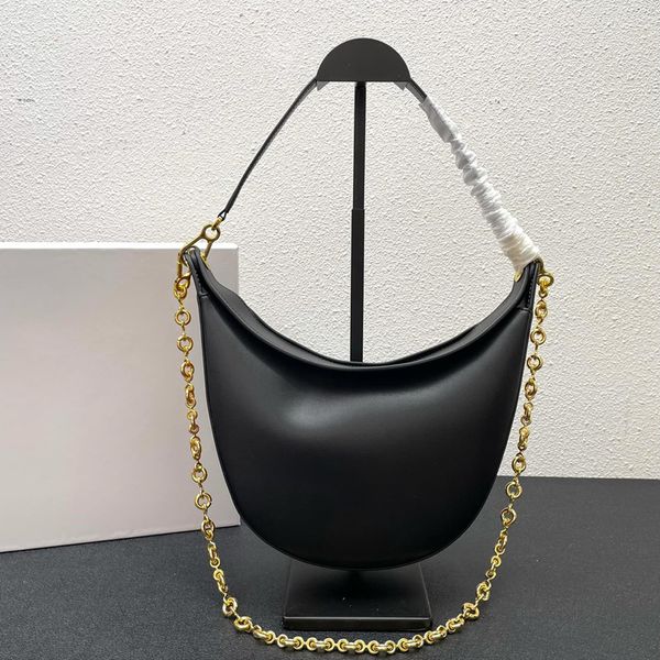 

ladies designer underarm bag fashion chain half moon bag cow leather luna handbag luxury crossbody bag ladies shoulder bags new 2023