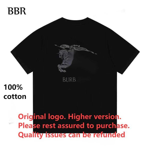 

100% cotton tee mens tshirt burb designer tshirt men women sweatshirt tb printed short sleeved tshirts crew neck pullover shirt plus size co, White;black