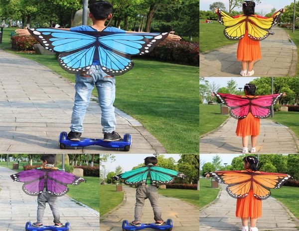 

2019 new girls boys kids fairy wings butterfly fancy dress up costume party pretend play fashion butterfly wings5890230, Blue;gray