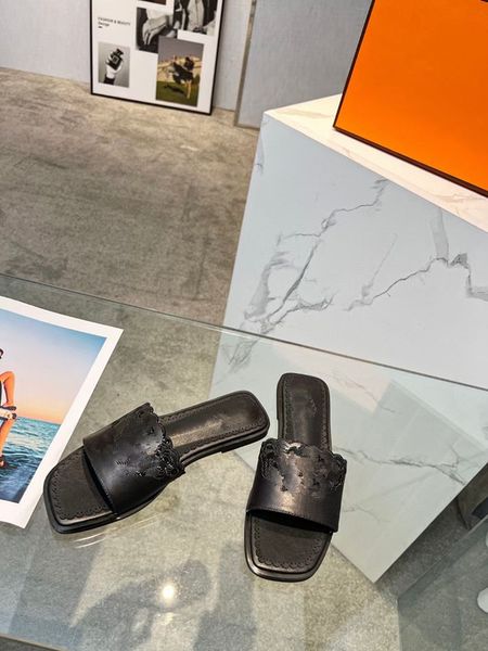 

designers sandals for men women fashion classic floral brocade slides flats leather rubber flip flops bottoms beach shoes loafers with box d, Black