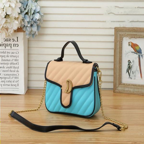 

fashion mini handle handbags shoulder black crossbody leather lady chevron bag double detachable bags chain cotton linen lining pur jprn