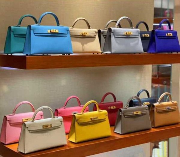 

evening bags 9a quality designer mini kellies bag genuine leather 20cm luxury ladies tote classic woman fashion shoulder handle fashion leis