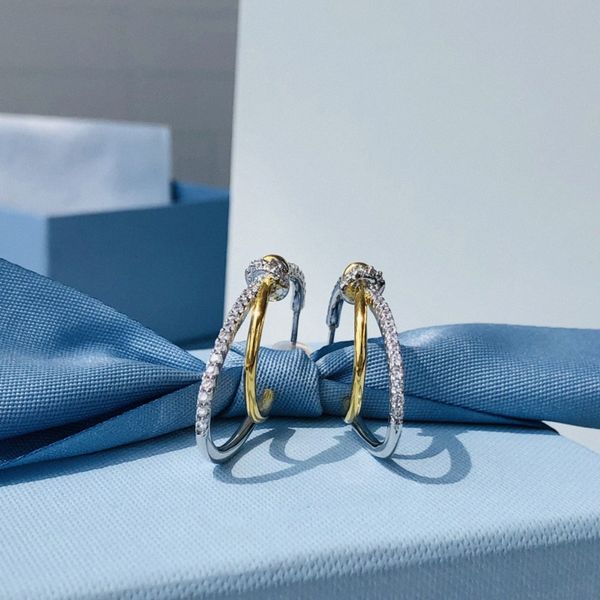 

hoop earring earrings designer for women stud earrings luxury earrings jewelry woman diomond box wedding ear studs charm fashion earring wit, Golden;silver