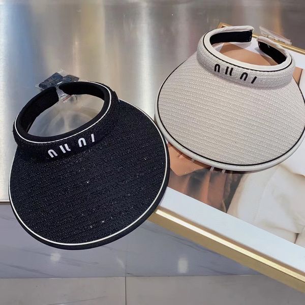 

fashion summers new female designer 2 color letter ess sun hats luxury luxury fashion acrylic hats must-have trips to the seaside, Blue;gray