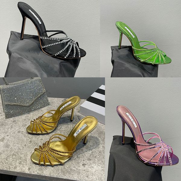 

pineapple head 2023 spring summer latest rhinestone sandals on foot super temperament is both simple fashionable size 35-41