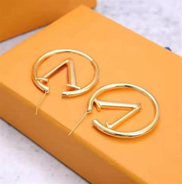 

womens big circle simple earrings hoop stud earring ear hook accessories wedding gift engagement jewelry30471565165, Golden;silver