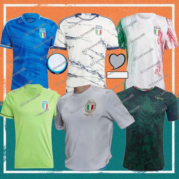 

23/24 italia chiesa soccer jerseys 2023 italy 125th raspadori verratti barella donnarumma shirt totti lorenzo politano zaniolo mirettiall, Black;yellow