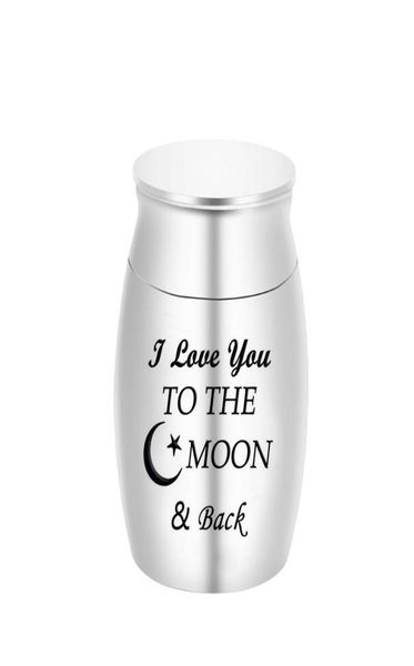 

i love you to the moon and back cremation urns ashes keepsake memorial mini urn funeral urn pendant no chain necklace30x40mm6653723, Silver