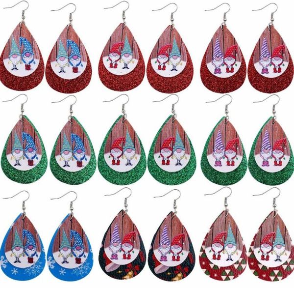 

christmas leather earrings pu faux leather light weight ghost bat skull printing dangle earrings7282012, Silver