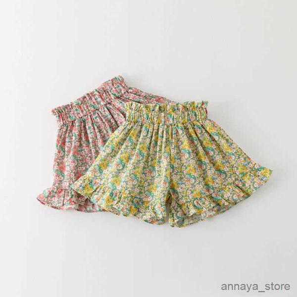 

pantskirt girls' shorts children's clothing floral baby pants girls skirt summer baby leggings 2-6y r230626, Blue