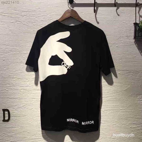 

off men's t-shirts offs white irregular arrow summer finger short sleeve t-shirt and women printed letter x on the back rs3m, Black;brown