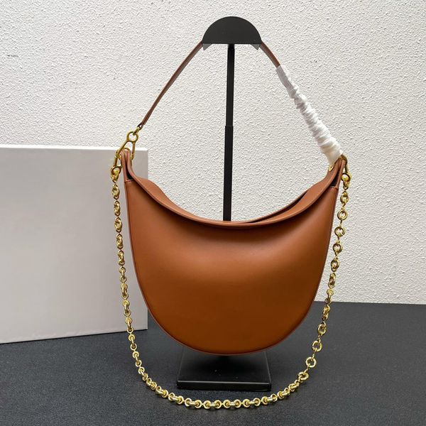 

designer underarm bag ladies chain half moon bag cow leather luna handbag luxury crossbody bag fashion shoulder bags new 2023