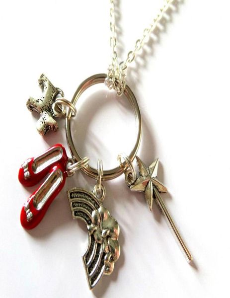 

vintage silver movie the wizard of oz necklace designer boho steampunk statement chain necklace pendants for women jewelry friends2595263