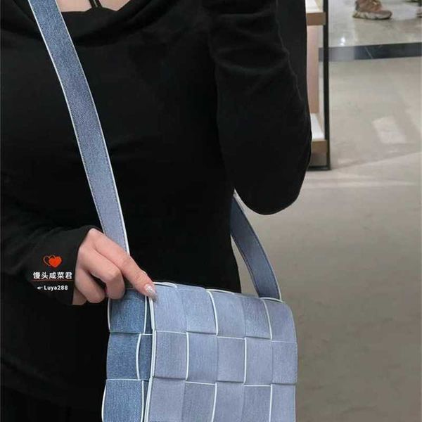 

bottegas bags denim cassette sheepskin bag woven box bag triangle button single shoulder crossbody bag