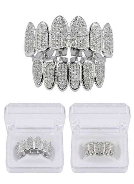 

hip hop jewelry mens diamond grillz teeth personality charms gold iced out grills fashion rapper men fashion accessories9440086, Black