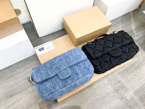 

denim bag designer shoulder bag luxury grand handbag silver chain fashion designers woman sling crossbody bag handbags black blue cf new sty
