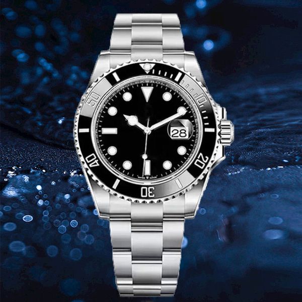 

role style luminous diving watch 904l waterproof men watch mechanical watches rolej hombre automatic wristwatches, Slivery;brown