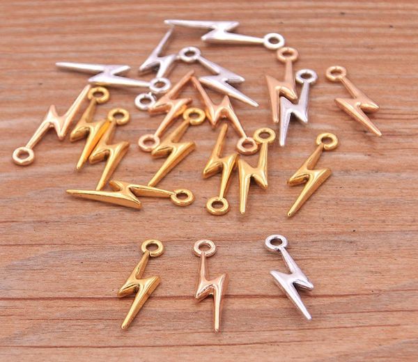 

lightning bracelet metal alloy pendant fashion jewelrycharms 60pcs 520mm three color mini lightning charms natural phenomenon pen6182379, Silver