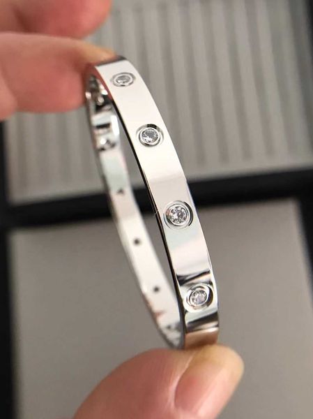

internet celebrity classic 18k rose gold love bracelet for female minority light luxury color screw couple gift trend, Black