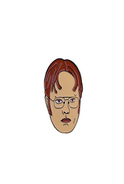 

dwight schrute enamel pin the office brooch funny colleague badge men jackets hat accessory5990434, Gray
