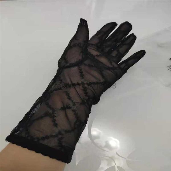

women long lace bride bridal gloves wedding gloves crystals wedding accessories lace gloves for brides five fingerless wrist leng, Blue;gray