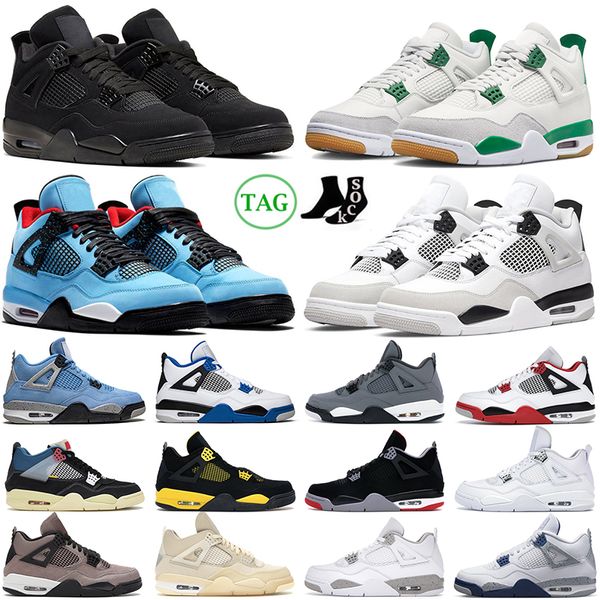 

4 4s basketball shoes pine green military black red thunder sail bred seafoam pn dust cool grey mens womens outdoor sneakers sports trainers