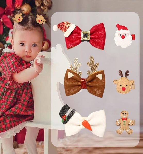 

dhl mqsp christmas hairpin for baby girls toddler fashion cute hair clips accessories kids princess barrettes party supplies 7381217, Slivery;white