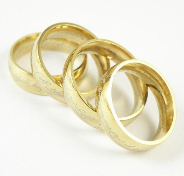 

stainless steel rings mens china the lord of the rings men whole silver gold black stainless steel jewelry men039s rings6012216, Golden;silver