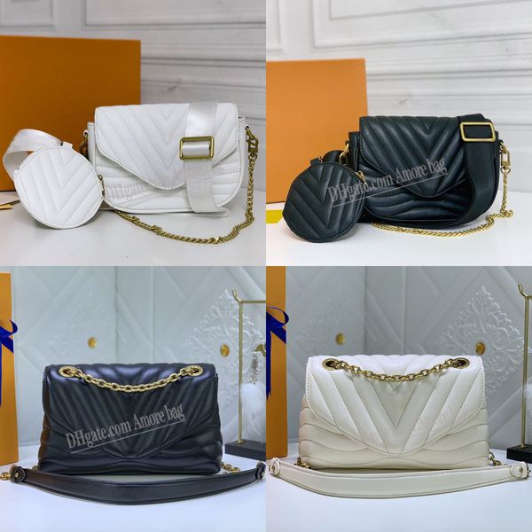

luxury women new wave shoulder bag leather cross body satchel handbag presbyopic package multi pochette lady purse designer bag