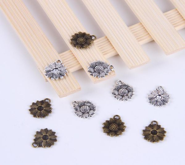 

silver/copper retro flower pendant manufacture diy jewelry pendant fit necklace or bracelets charm 300pcs/lot 117w1381974, Bronze;silver