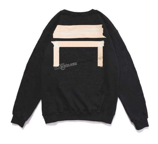 

mens hoodies sweatshirts designer hoodie black arrow style trendy fashion sweater painted crow stripe loose offs men and womens hoodys s2xl