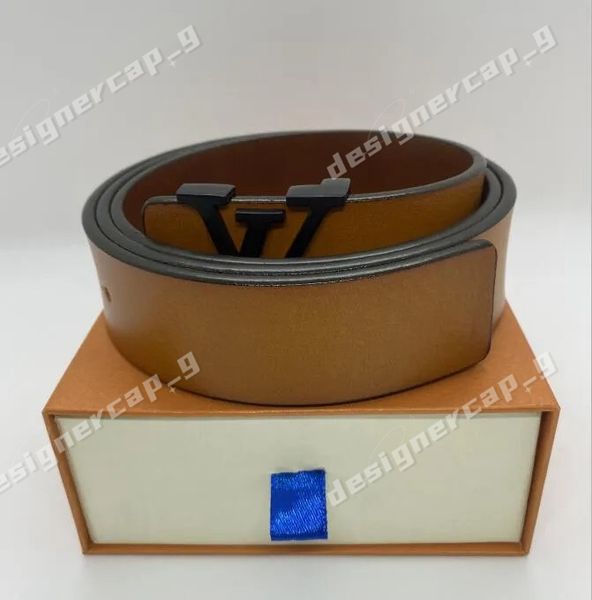 

men designers belts classic fashion luxury casual letter l smooth buckle womens mens leather belt width 3.8cm with box, Black;brown