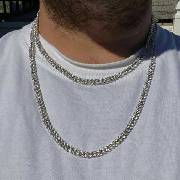 

quality handmade 6mm iced s925 sterling silver moissanite miami cuban link chain