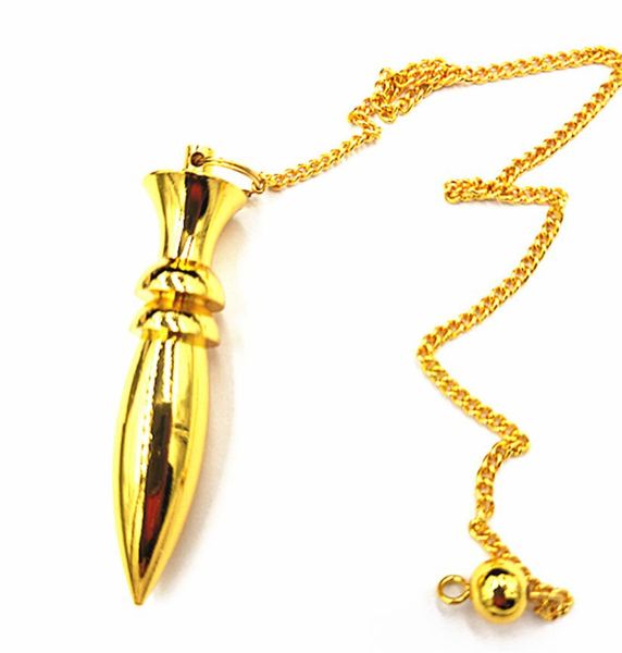 

pendulum pendant metal spirit divination frequency modulation solid brass men and women lucky hand spirit swing chain spirit pendu1660194, Silver