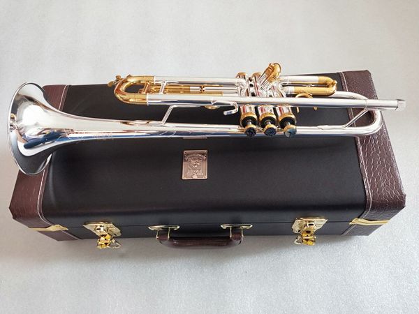 

new bach lt180s-72 bb trumpet silver plated b flat professional trumpet musical instruments brass