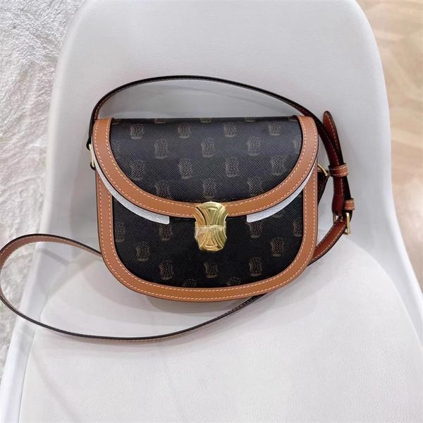 

luxurys teen triomphe besace bags saddle cosmetic shoulder totes travel bag designer women envelope cross body handbag fashion cowhide lady