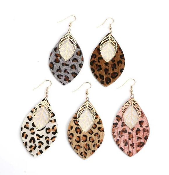 

gold frligree cheetah animal print leather statement earrings for women boho leopard leaf earrings bohemian jewelry8556217, Silver