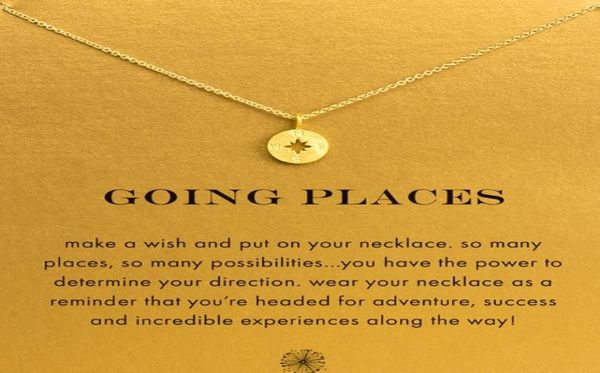 

with card cute dogeared necklace with polaris compass going places silver and gold color no fade and 679296