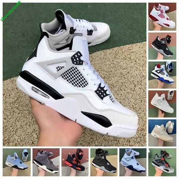 

box with basketball 4 shoes for men women 4s military black cat 4s sail red thunder white oreo cactus jack blue university infrared cool gre
