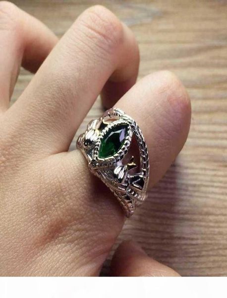

the lord of rings 925 sterling silver aragorn ring of barahir lotr wedding ring fashion men jewelry fan5519954, Slivery;golden