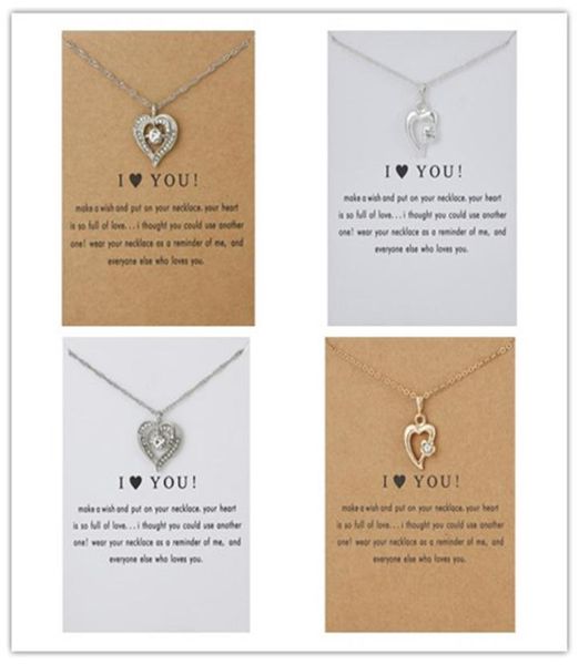 

fashion jewelry i love you necklace pendant mixed styles love necklace for couples heart love pendants necklace for ladies and men9273453, Silver