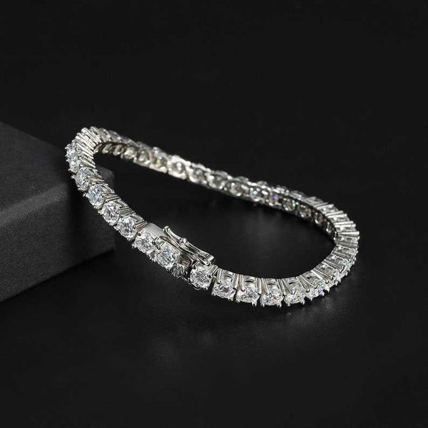 

kibo jewelry hip hop 925 sliver 3mm moissanite tennis bracelet, Silver