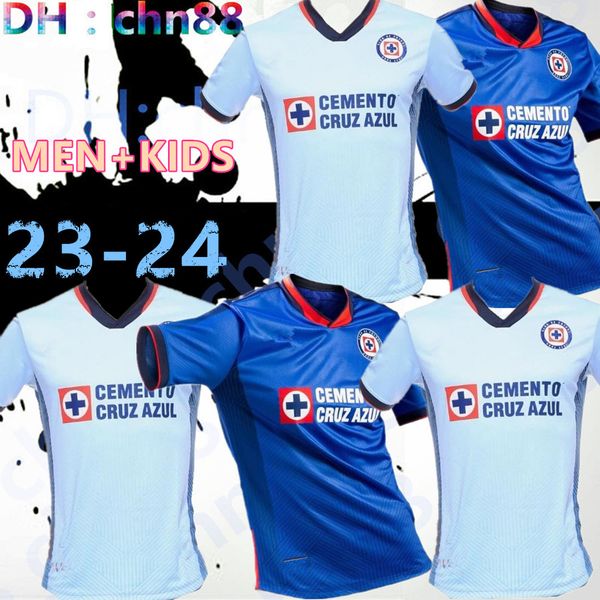 

2023 2024 cruz azul soccer jerseys 23 24 cdsyc mexico league baca rodriguez home away third football shirts liga mx camisetas de futbol kit, Black;yellow