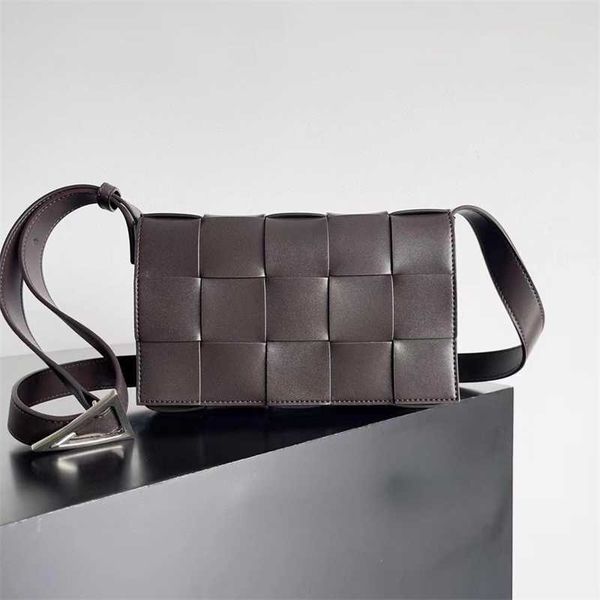 

tote bottegas bag vd 23 oil wax leather woven 15 grid cassette cross shoulder sheepskin pillow square for men and women venetas handbags zc