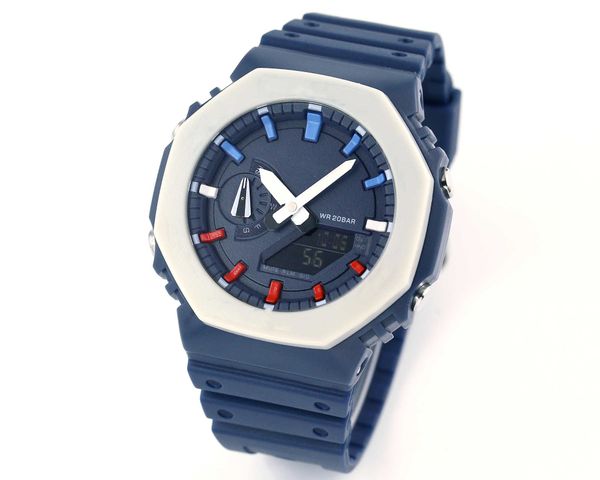 

men's sport quartz digital watches quartz-battery waterproof watch, Slivery;brown