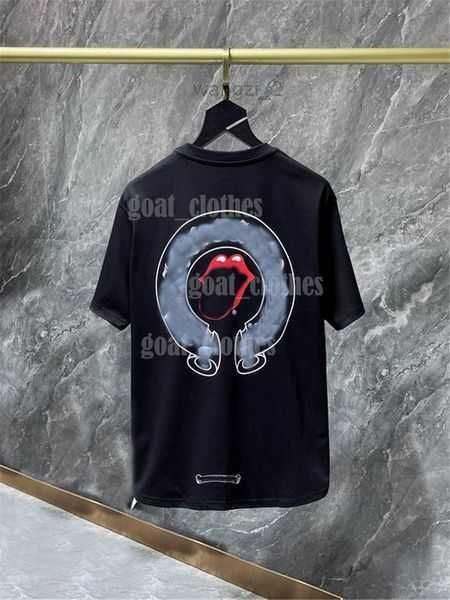 

mens shirts ch 2023 letter horseshoe sanskrit cross pattern pullover short sleeve cotton classic chs tshirts size s-xl eper 17 w81y, White;black