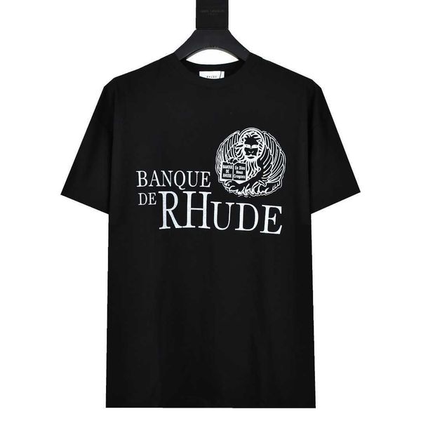 

men's t-shirts niche trendy rhude american vintage loose ins high street pure cotton couple vtg short sleeved t-shirt for men, White;black